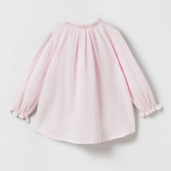 ZARA Kids | Pink | OVERSIZED TEXTURED BLOUSE - Picture 3 of 6